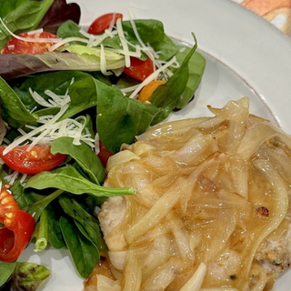 Sage Turkey Meat Loaves with Onion & Cider Gravy